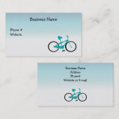 Aqua Blue Bicycle Visitekaartje (Voorkant / Achterkant)