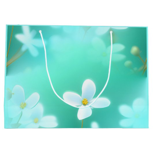 Aqua Blue Birthday Groot Cadeauzakje (Achterkant)