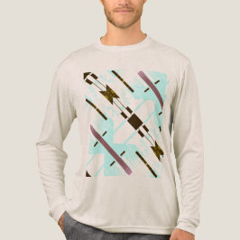 Aqua Blue Black Diagonal Arrow Southwest geïnspire Tri-Blend Shirt