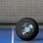 Aqua Blue Black Record Muziek Pingpongbal (Net)
