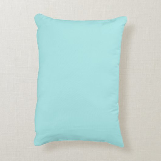 Aqua Blue Blauwgroen modern script meisjesmonogram Accent Kussen (Achterkant (Verticaal))