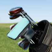 Aqua Blue Blauwgroen modern script meisjesmonogram Golfheadcover (Insitu)