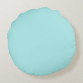 Aqua Blue Blauwgroen modern script meisjesmonogram Rond Kussen (Achterkant)