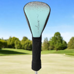 Aqua Blue Blauwgroen Silver Glitter Monogram Golfheadcover<br><div class="desc">Aqua Blue - Blauwgroen en Zilver Sparkle Glitter Script Monogram Name Golf Driver Hoesje. Dit maakt de perfecte liefhebbende 16 verjaardag,  bruiloft,  vrijgezellenfeest,  verjaardagsdag,  baby shower of vrijgezellenfeest voor iemand die van luxe glam en stijl houdt.</div>