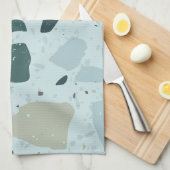Aqua Blue Blob Keukenhanddoek (Quarter Fold)