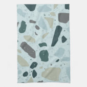 Aqua Blue Blob Keukenhanddoek (Verticaal)