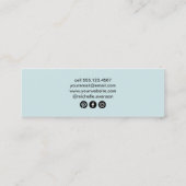 Aqua Blue Boho Crystal Healing Arts Mini Visitekaartje (Achterkant)