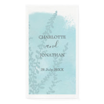 Aqua Blue Botanical Waterverf Wash Weddenschap