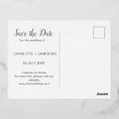 Aqua Blue Botanisch Waterverf Wasbeurt    Folie Uitnodiging Briefkaart (Achterkant)