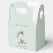 Aqua Blue Boys Little Sailor Nautical Baby shower Bedankdoosjes (Geopend)