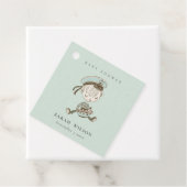 Aqua Blue Boys Little Sailor Nautical Baby shower Bedankjes Labels (In situ)
