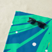 Aqua Blue Boys Meisjes Weekend gepersonaliseerde n Strandlaken (In situ)