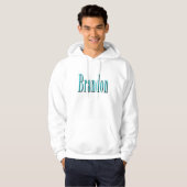 Aqua Blue Brandon Naam, Hoodie (Voorkant volledig)