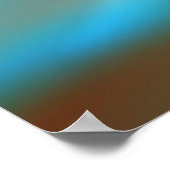 Aqua Blue & Brown Glow #1 Abstract Art Poster (Hoek)