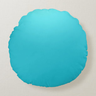 Aqua blue Brushed Polyester Round-draagkussen Rond Kussen