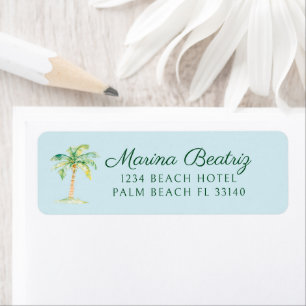 Aqua Blue Cabana Palm Tree Beach Club Adres Etiket