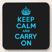 Aqua Blue Calm houden en doorgaan Drankjes Onderzetter (Voorkant)