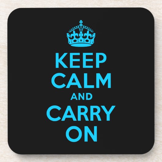Aqua Blue Calm houden en doorgaan Drankjes Onderzetter (Voorkant)