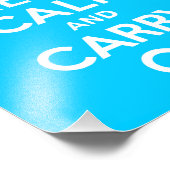 Aqua Blue Calm houden en doorgaan Foto Afdruk (Hoek)