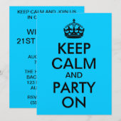 Aqua Blue Calm houden en doorgaan Kaart (Voorkant / Achterkant)