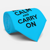 Aqua Blue Calm houden en doorgaan Stropdas (Opgerold)