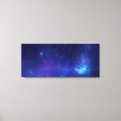 Aqua Blue Celestial Milky Way Galactic Centre Canvas Afdruk (Voorkant)