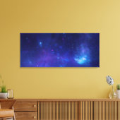 Aqua Blue Celestial Milky Way Galactic Centre Canvas Afdruk (Insitu (Woonkamer))
