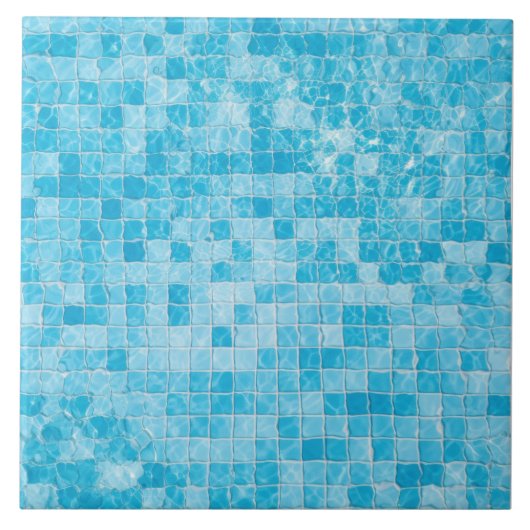Aqua Blue Ceramic Tile Tegeltje (Voorkant)