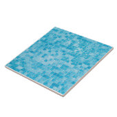 Aqua Blue Ceramic Tile Tegeltje (Zijkant)
