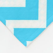 Aqua Blue Chevron Anchor Fleece Deken (Hoek)