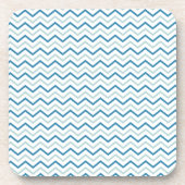 Aqua Blue Chevron Pattern Drankjes Onderzetter (Voorkant)