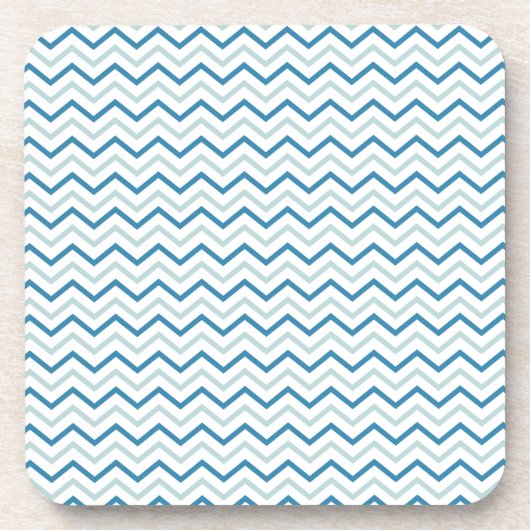 Aqua Blue Chevron Pattern Drankjes Onderzetter (Voorkant)