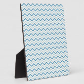 Aqua Blue Chevron Pattern Fotoplaat (Zijkant)