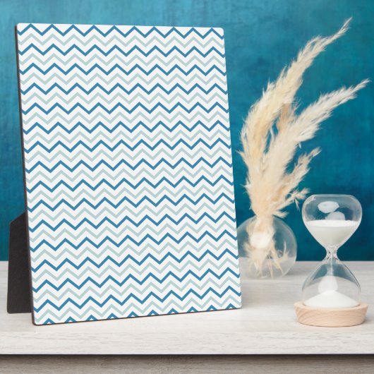 Aqua Blue Chevron Pattern Fotoplaat (Zijkant)