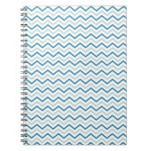 Aqua Blue Chevron Pattern Notitieboek (Voorkant)