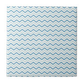 Aqua Blue Chevron Pattern Tegeltje (Voorkant)