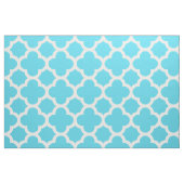 Aqua Blue Classic Quatrefoil Pattern Fabric Stof (Fat Quarter)
