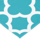 Aqua Blue Classic Quatrefoil Tablecloth Tafelkleed (Gekanteld)