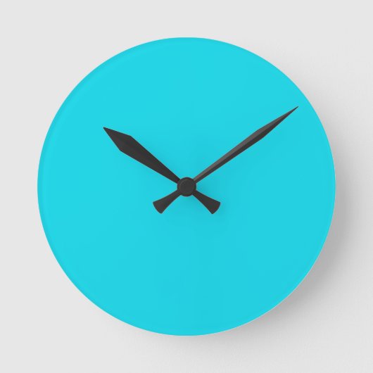 Aqua Blue Clock Ronde Klok (Voorkant)
