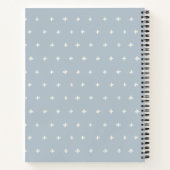 Aqua Blue Clothesline Boy Baby shower Gastenboek Notitieboek (Achterkant)