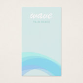 Aqua Blue Coastal Ocean Wave Visitekaartje (Voorkant)