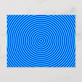 Aqua Blue Concentric Circles Briefkaart (Voorkant)