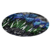 Aqua Blue Crocus Blooms Snijplank (Hoek)