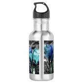 Aqua Blue Crocus Blooms Waterfles (Achterkant)