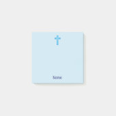 Aqua Blue Cross Faith Post It Note Pad (Voorkant)