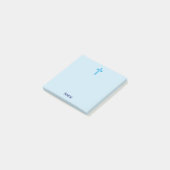 Aqua Blue Cross Faith Post It Note Pad (Schuin)