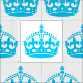 Aqua Blue Crown Stof (Delen)