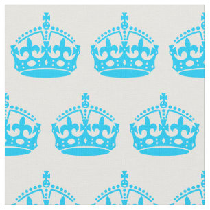 Aqua Blue Crown Stof
