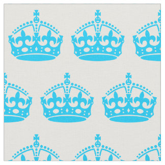Aqua Blue Crown Stof