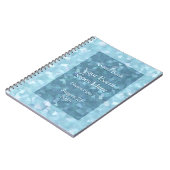 Aqua Blue Crystal Guest Book Notitieboek (Linkerzijde)